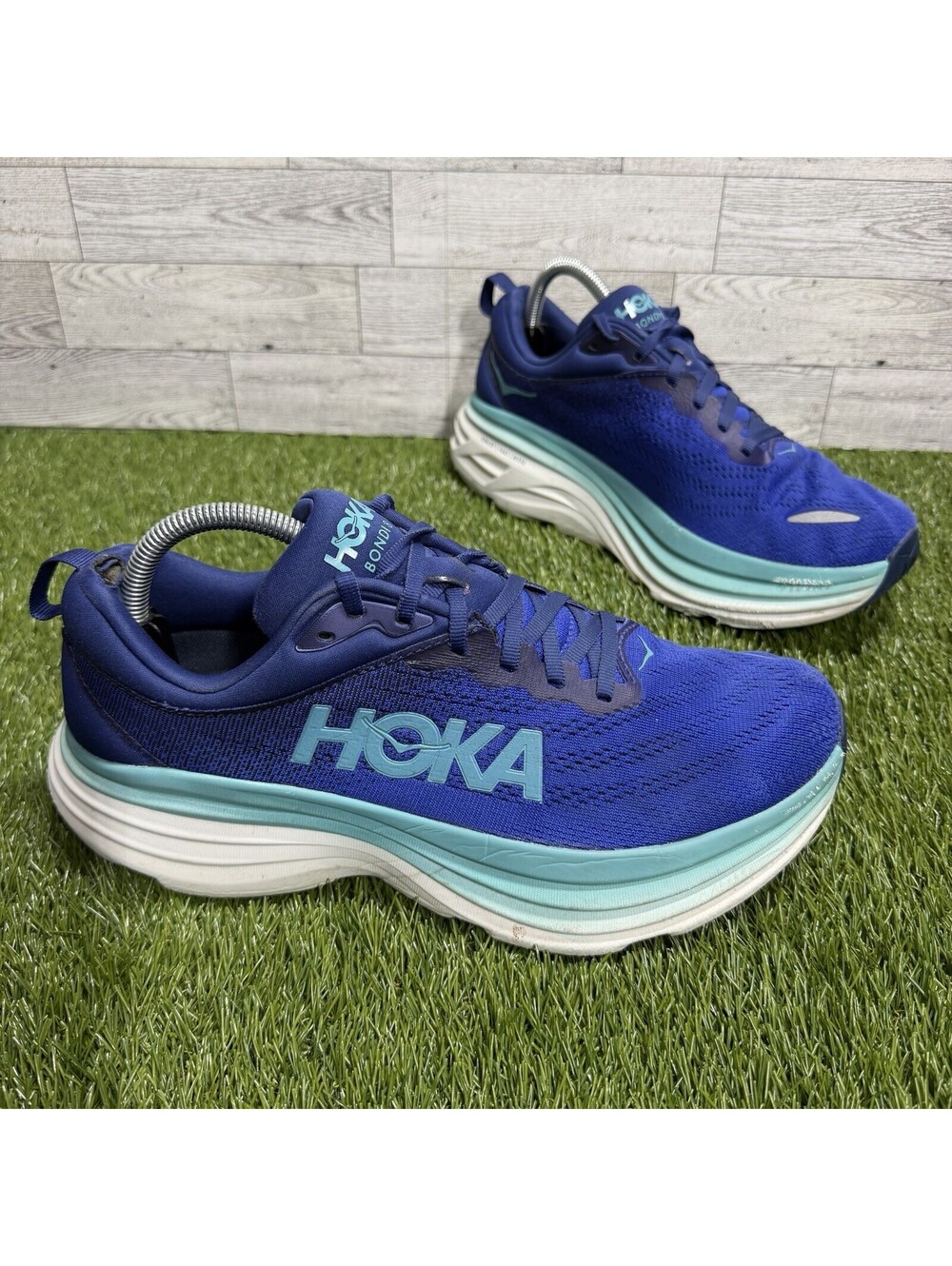 Hoka OneOne Bondi 8 Bellwether Blue Running Shoe's Women's Sz 10B View All Photo